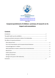 The effects of corporal punishment