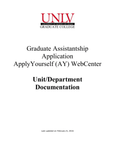 Graduate Assistantship Apply Yourself (AY-GA)