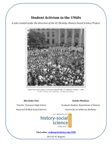 Student Activism in the 1960s - UC Berkeley History