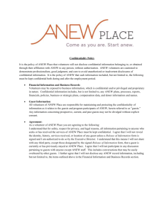 ANEW Place Confidentiality Policy Form