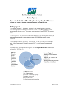 The Disability Federation of Ireland Position Paper on Report on the