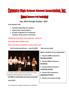 Donation form (mail) - Coventry High School Alumni Association, Inc.