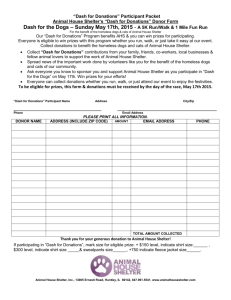 2015 Dash for Donations Packet
