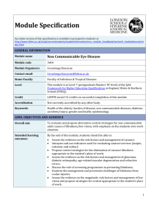 3404 Non Communicable Eye Disease Module Specification