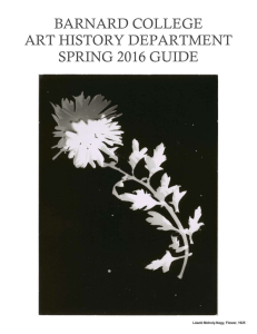 a Spring 2016 Art History guide to the department