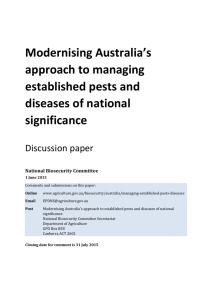 Modernising Australia`s approach to managing established pests