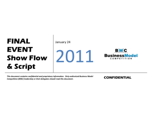 FINAL EVENT Show Flow & Script - International Business Model