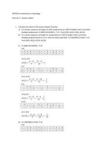 IMT4531 Introduction to Cryptology Exercise 2 – Stream ciphers