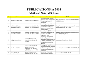 PUBLICATIONS in 2014 Math and Natural Science