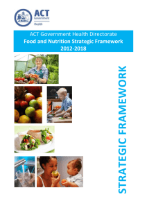 Food and Nutrition Strategic Framework 2012 - 2018