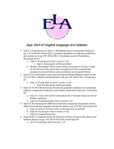 Sept. 2014-2015 Syllabus for ELA