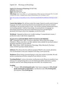 Phonology & Morphology