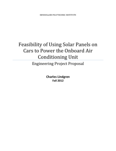 Feasibility of Using Solar Panels on Cars to Power the Onboard Air
