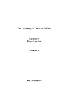 request for a new certificate - University of Texas at El Paso
