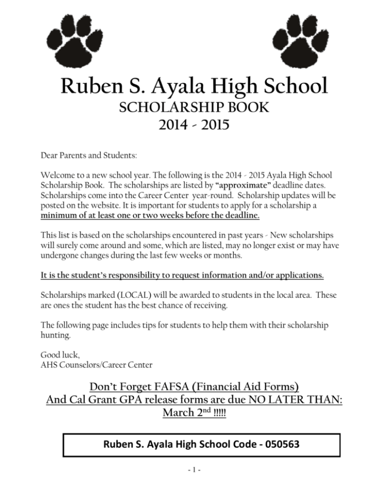 Scholarship Chino Valley Unified School District
