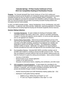 CoC Competition Ranking & Prioritization Process