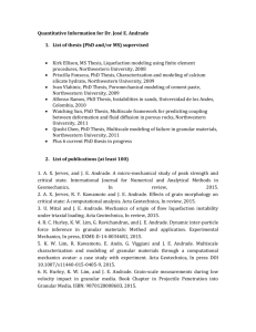 Quantitative Information for Dr. José E. Andrade List of thesis (PhD