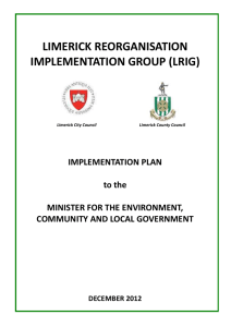 LIMERICK REORGANISATION - Department of Environment and