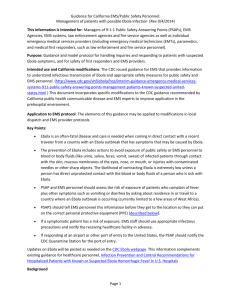 Ebola Guidance for California EMS and Public Safety