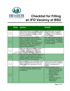Hiring checklist - Bemidji State University