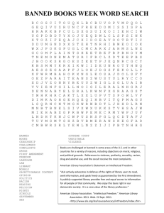 Banned Books Week Word Search