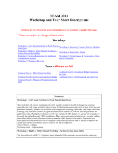 Descriptions of Workshops and Tours