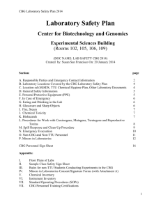 Center for Biotechnology and Genomics Lab Safety Manual