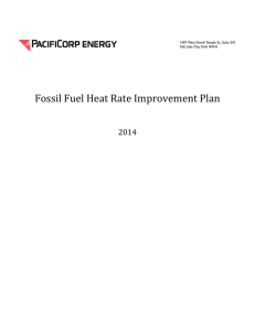 Fossil Fuel Heat Rate Improvement Plan