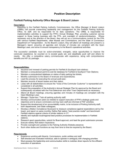Fairfield Parking Authority Office Manager and Board Liaison