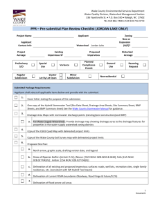 Pre-submittal Plan Review Checklist