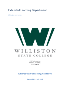 ELearning Handbook (IVN) - Williston State College