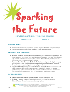Sparking the Future Grades 9-10 Lesson 4 Taking a Closer Look at