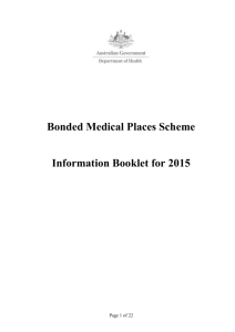 Bonded Medical Places Scheme