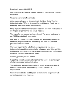 Presidents_speech_AGM2012 - Canadian Teachers` Federation