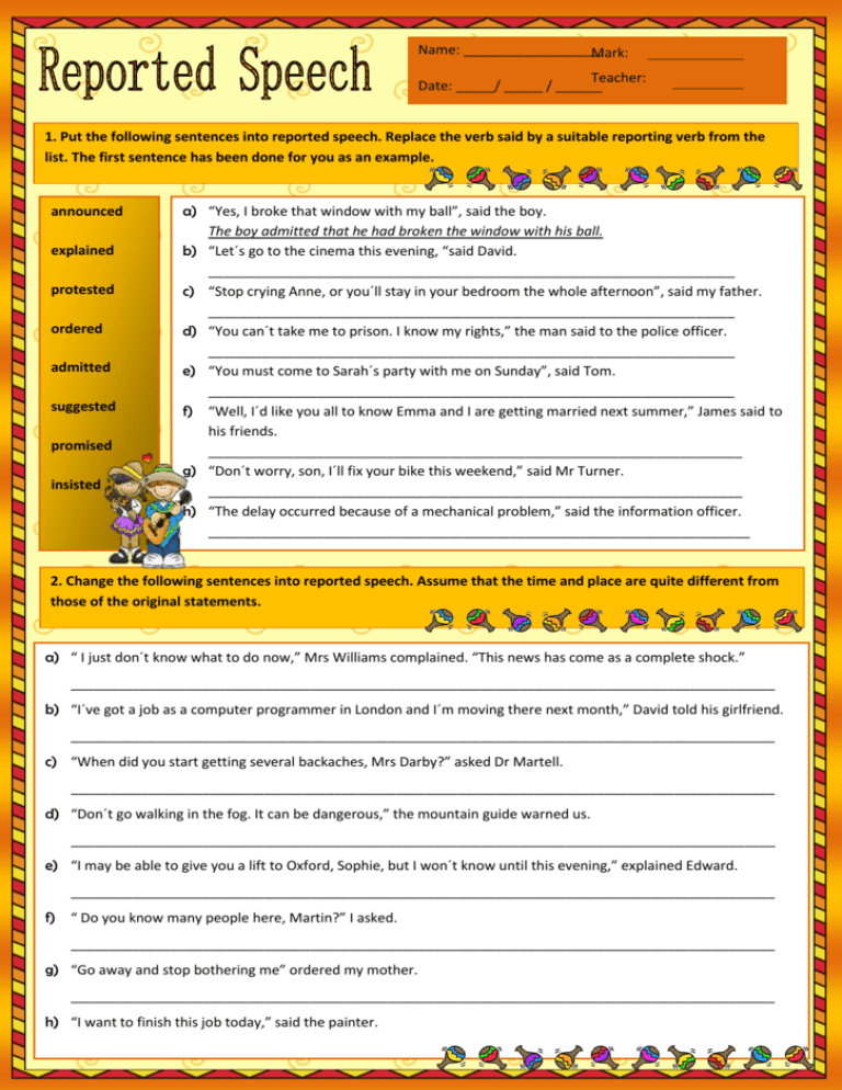 1-put-the-following-sentences-into-reported-speech