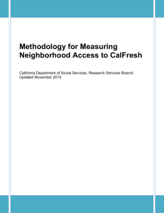 Methodology for Measuring Neighborhood Access to CalFresh
