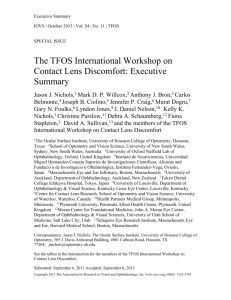 TFOS CLDW Exec Summary - Tear Film & Ocular Surface Society