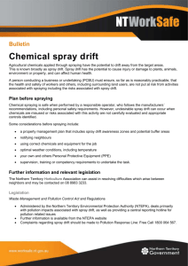 Chemical spray drift