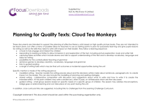 Planning for Quality Texts: Cloud Tea Monkeys