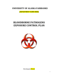 Bloodborne Pathogens Exposure Control Plan template