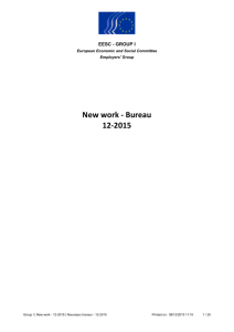 New work - Bureau 12-2015 - EESC European Economic and Social