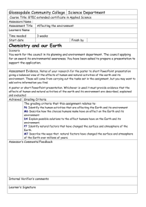 Affecting the Earth - Glossopdale Community College