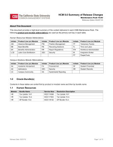 HCM 9.0 Summary of Release Changes