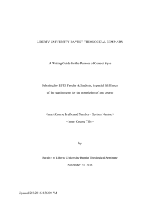 LBTS Writing Guide - Liberty University