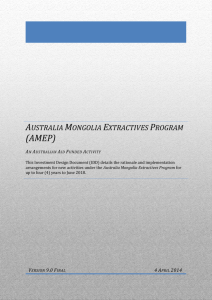 Specific Recommendations for Australia Mongolia Extractives
