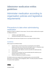 Here are the Readings for Administer medication within guidelines