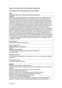 a validated approach to teaching engineering Maths