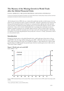 Stylized facts on global trade and GDP