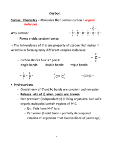 (Start) Carbon Chemistry
