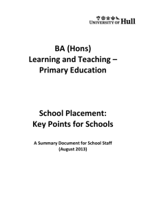 BA L_T School Placement Key Points for Schools